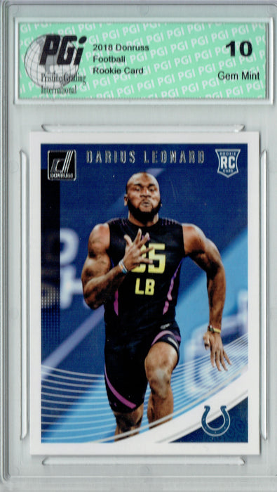 Darius Leonard 2018 Donruss Football #365 Rookie Card PGI 10