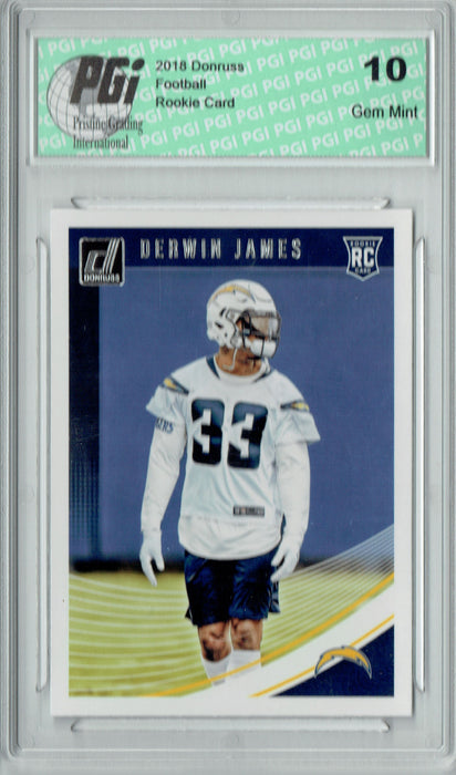 Derwin James 2018 Donruss Football #358 Rookie Card PGI 10