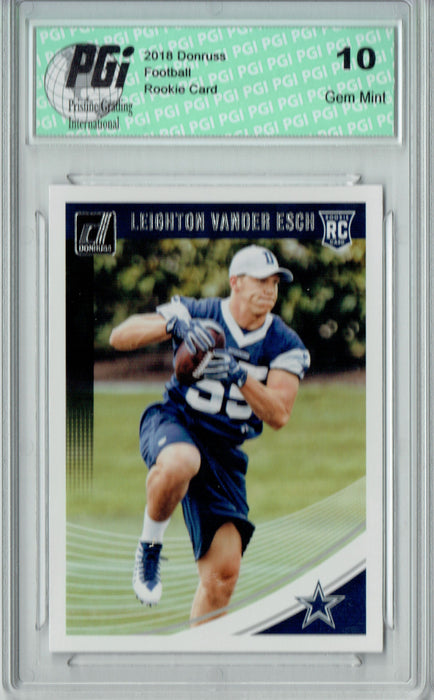 Leighton Vander Esch 2018 Donruss Football #360 Rookie Card PGI 10