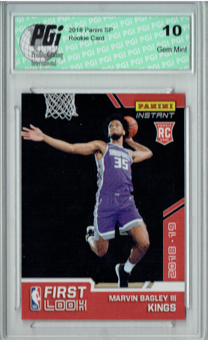 Marvin Bagley III 2018 Panini First Look #FL-2 1 of 168 Rookie Card PGI 10