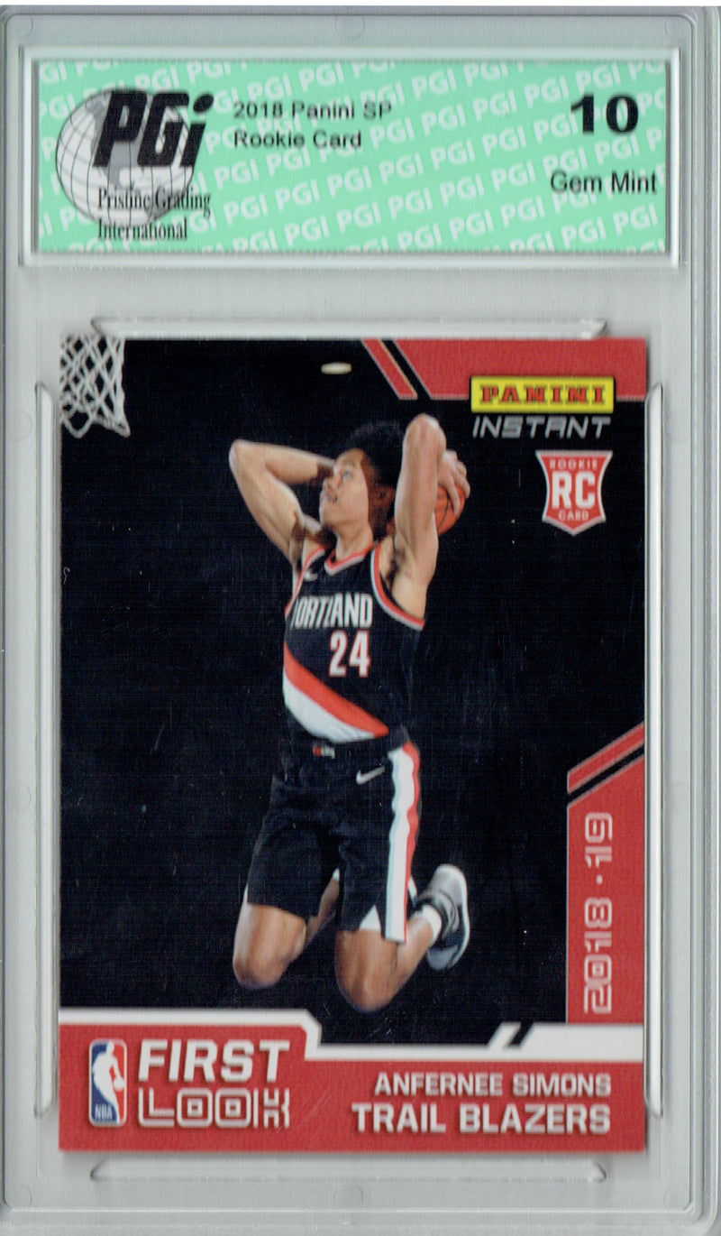 Anfernee Simmons 2018 Panini First Look #FL-21 1 of 88 Made Rookie Card PGI 10