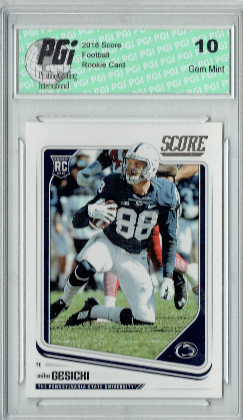 Mike Gesicki 2018 Score Football #379 Rookie Card PGI 10