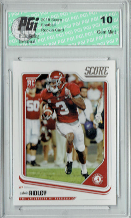 Calvin Ridley 2018 Score Football #380 Rookie Card PGI 10