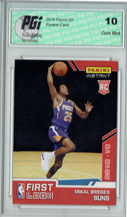 Mikal Bridges 2018 Panini First Look #FL-10 1 of 73 Made Rookie Card PGI 10