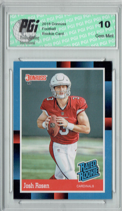 Josh Rosen 2018 Donruss Rated Rookie #RR6 1988 SP Rare Rookie Card PGI 10