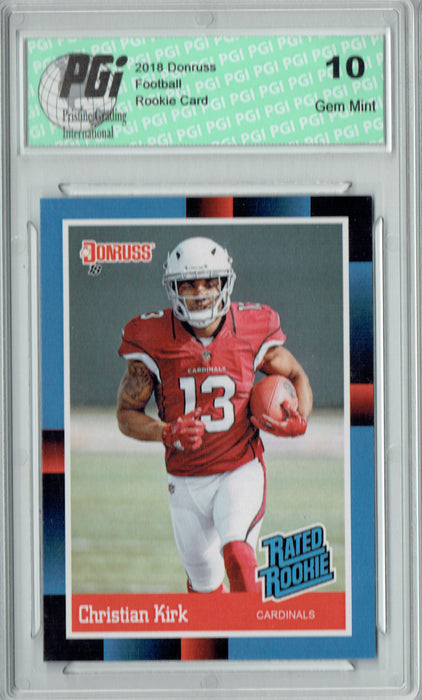 Christian Kirk 2018 Donruss Rated Rookie #RR17 1988 SP Rare Rookie Card PGI 10