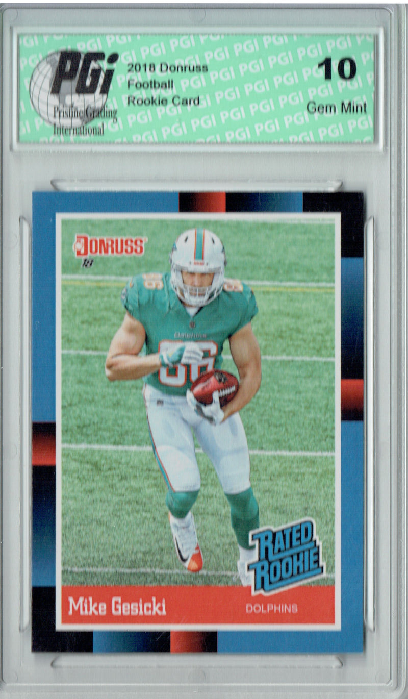 Mike Gesicki 2018 Donruss Rated Rookie #RR28 1988 SP Rare Rookie Card PGI 10