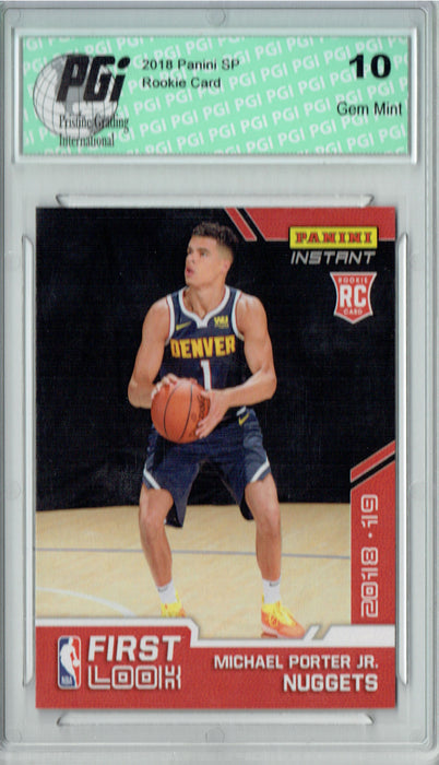 Michael Porter 2018 Panini First Look #FL-36 Only 66 Made Rookie Card PGI 10