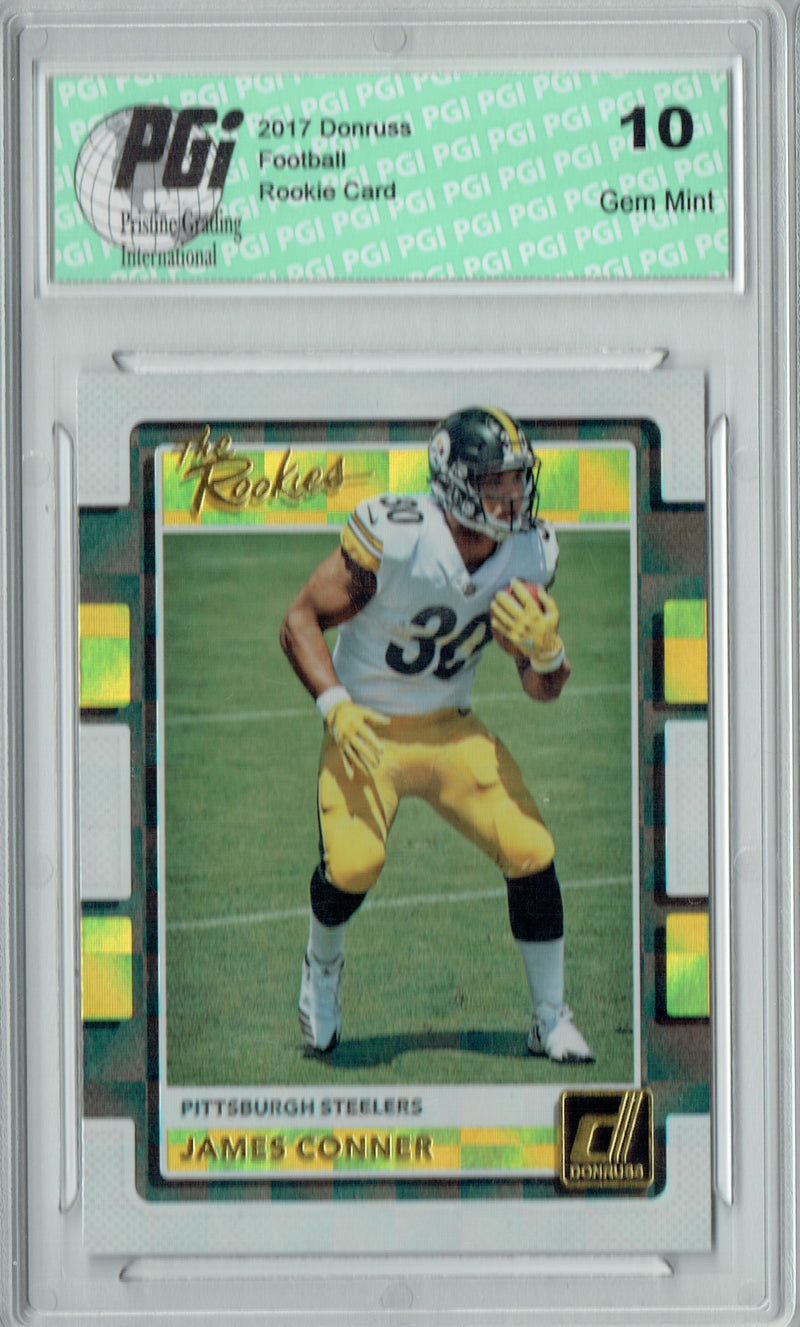 James Conner 2017 Donruss #28 The Rookies Rookie Card PGI 10