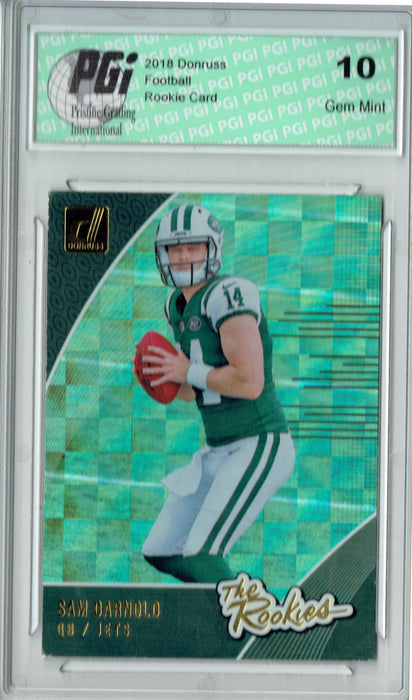 Sam Darnold 2018 Donruss #R-1 The Rookies SP Rookie Card PGI 10