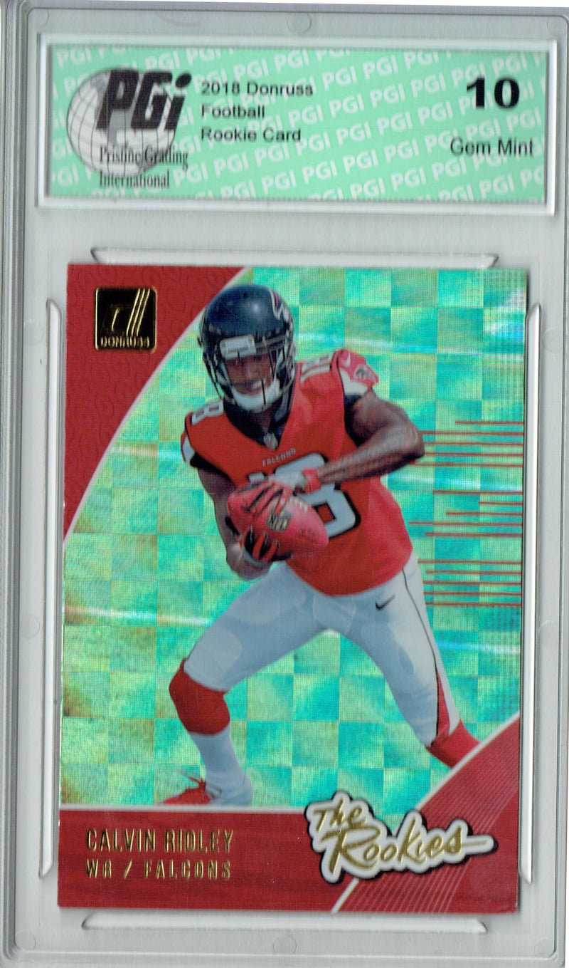 Calvin Ridley 2018 Donruss #R-11 The Rookies SP Rookie Card PGI 10