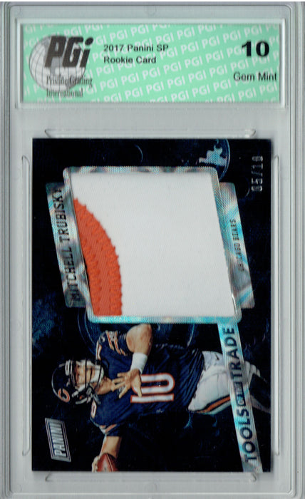 Mitchell Trubisky 2017 Panini #TTF-MT 3 Color Patch #5/10 Rookie Card PGI 10