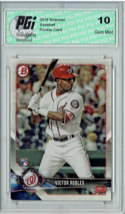 Victor Robles 2018 Bowman #6 Rookie Card PGI 10