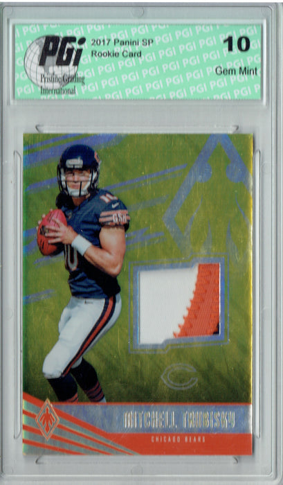 Mitchell Trubisky 2017 Phoenix #RPSM-2 3 Color Patch #23/25 Rookie Card PGI 10