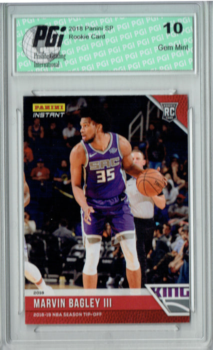 Marvin Bagley III 2018 Panini Tip-Off #9, 1 of 330 Made Rookie Card PGI 10