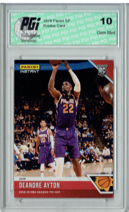 DeAndre Ayton 2018 Panini Tip-Off #8, 1 of 330 Made Rookie Card PGI 10