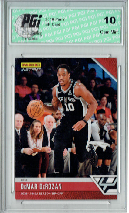 DeMar Derozan 2018 Panini Tip-Off #2, 1 of 330 Made SSP Card PGI 10