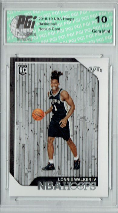 Lonnie Walker IV 2018 NBA Hoops #256 Rookie Card PGI 10