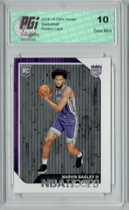 Marvin Bagley III 2018 NBA Hoops #258 Rookie Card PGI 10