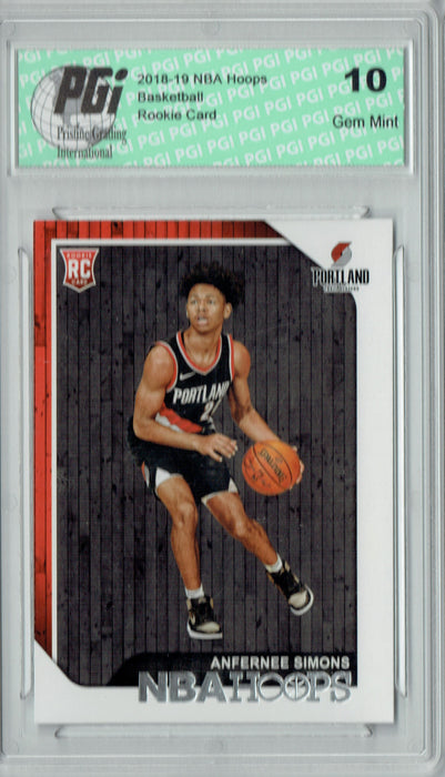 Anfernee Simons 2018 NBA Hoops #277 Rookie Card PGI 10