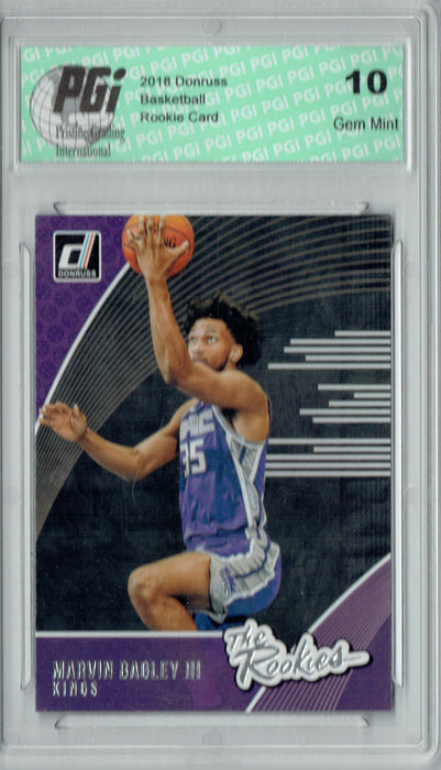 Marvin Bagley III 2018 Donruss #2 The Rookies SP Rookie Card PGI 10