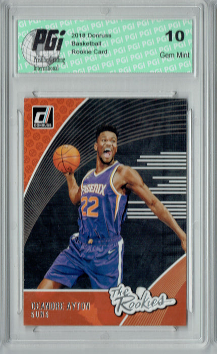 DeAndre Ayton 2018 Donruss #1 The Rookies SP Rookie Card PGI 10