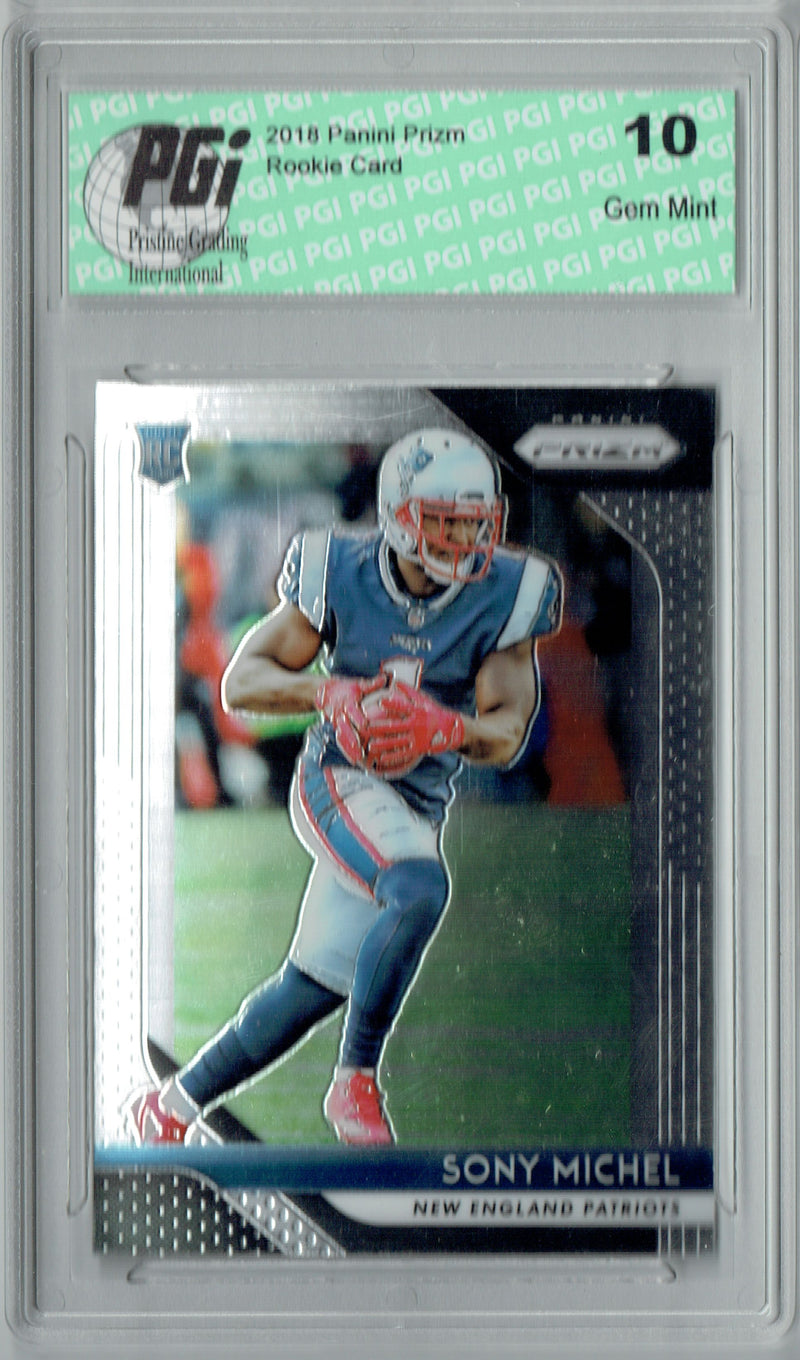 Sony Michel 2018 Panini Prizm #211 SP Rookie Card PGI 10
