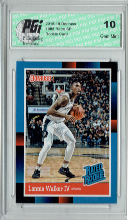 Lonnie Walker IV 2018 Donruss #RR16 1988 Rated Rookie Retro Rookie Card PGI 10