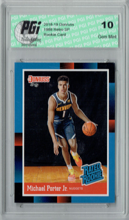 Michael Porter Jr. 2018 Donruss #RR40 1988 Rated Rookie Retro Rookie Card PGI 10