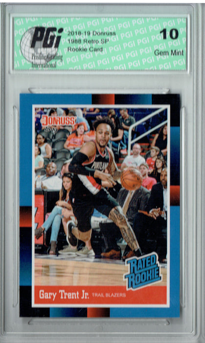 Gary Trent Jr 2018 Donruss #RR33 1988 Rated Rookie Retro Rookie Card PGI 10