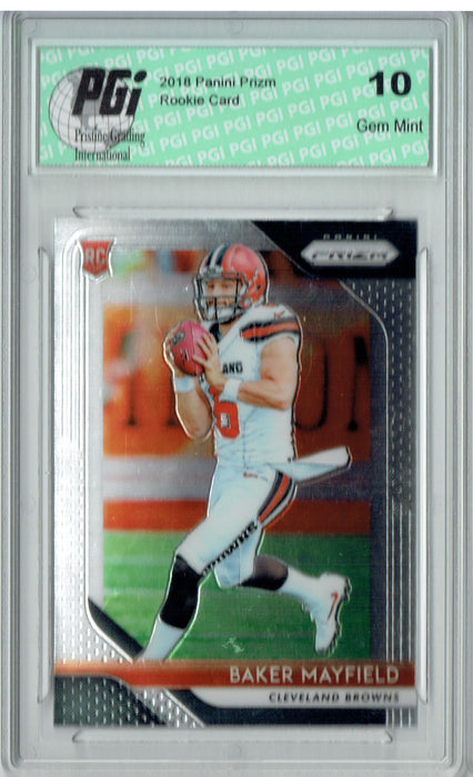 Baker Mayfield 2018 Panini Prizm #201 SP Rookie Card PGI 10