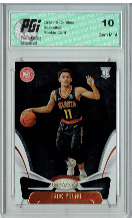 Trae Young 2018 Panini Certified #155 Rookie Card PGI 10