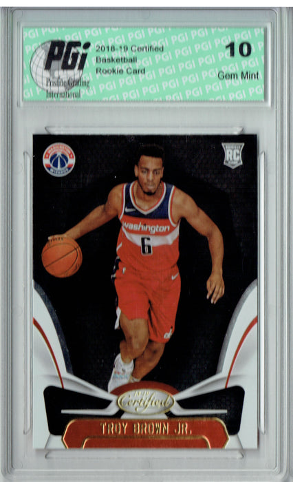 Troy Brown Jr. 2018 Panini Certified #165 Rookie Card PGI 10