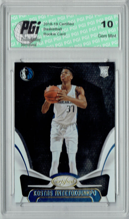 Kostas Antetokounmpo 2018 Panini Certified #200 Rookie Card PGI 10