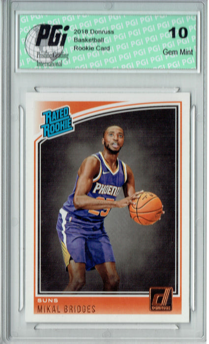 Mikal Bridges 2018 Donruss Basketball #200 Rookie Card PGI 10