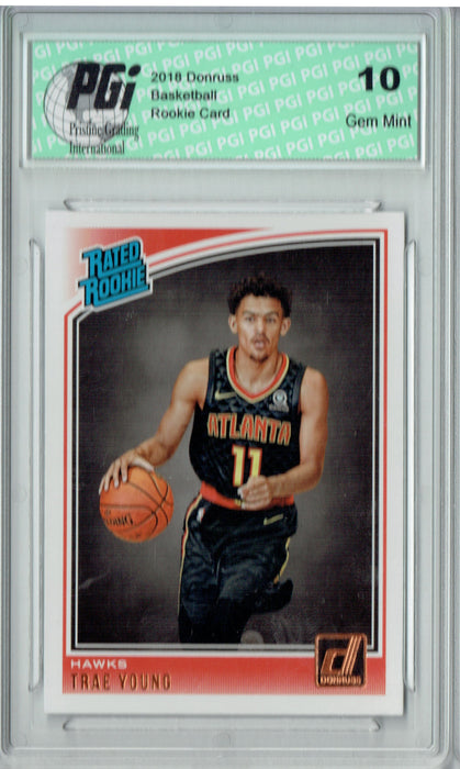 Trae Young 2018 Donruss Basketball #198 Rookie Card PGI 10