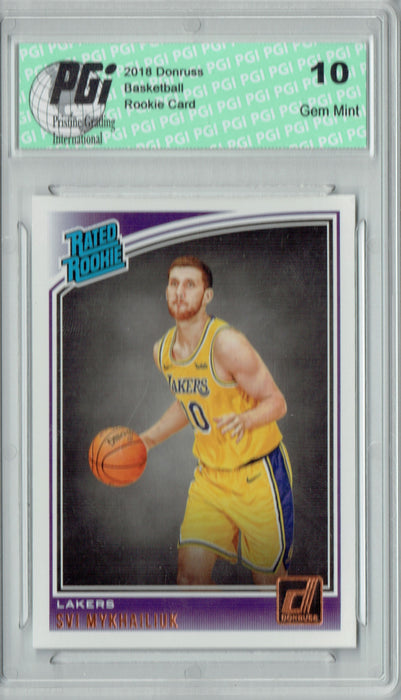 Svi Mykhailiuk 2018 Donruss Basketball #193 Rookie Card PGI 10