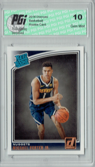 Michael Porter Jr. 2018 Donruss Basketball #182 Rookie Card PGI 10