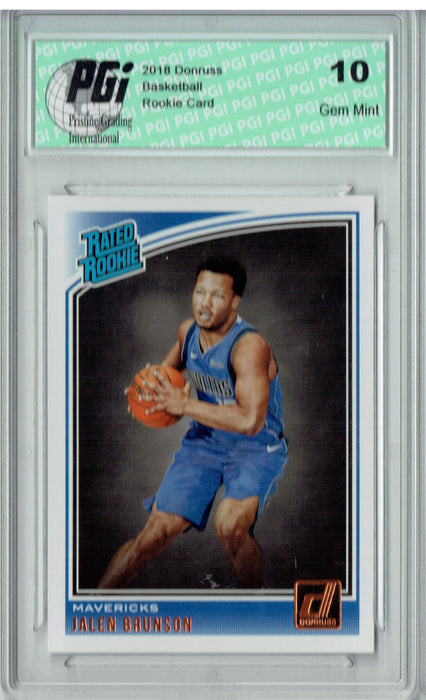 Jalen Brunson 2018 Donruss Basketball #179 Rookie Card PGI 10