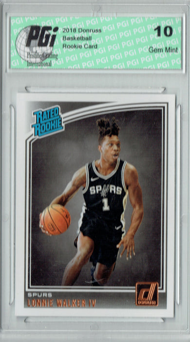 Lonnie Walker IV 2018 Donruss Basketball #174 Rookie Card PGI 10