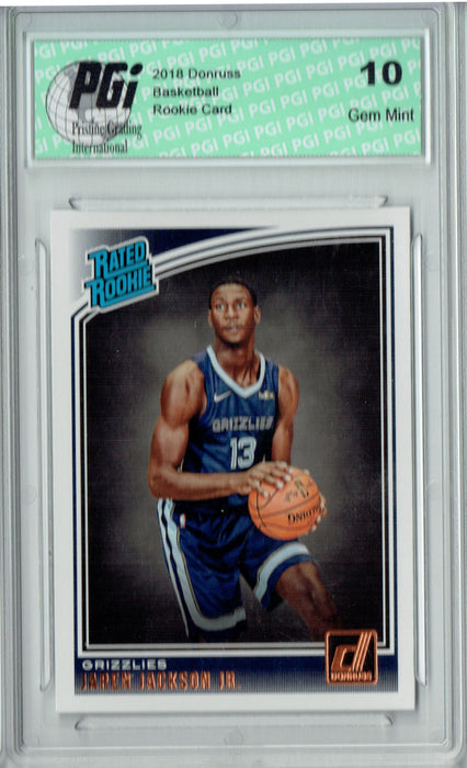 Jaren Jackson Jr. 2018 Donruss Basketball #188 Rookie Card PGI 10