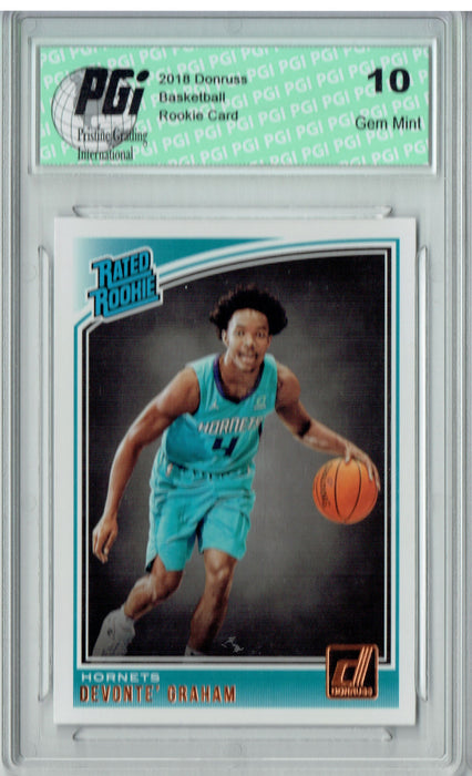 Devonte' Graham 2018 Donruss Basketball #189 Rookie Card PGI 10