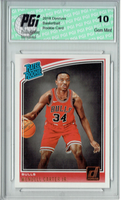 Wendell Carter Jr. 2018 Donruss Basketball #170 Rookie Card PGI 10