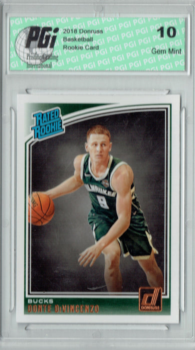 Donte DiVincenzo 2018 Donruss Basketball #164 Rookie Card PGI 10