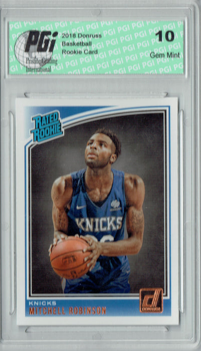 Mitchell Robinson 2018 Donruss Basketball #163 Rookie Card PGI 10