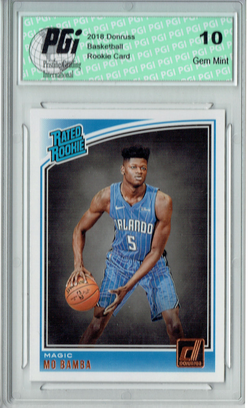 Mo Bamba 2018 Donruss Basketball #160 Rookie Card PGI 10