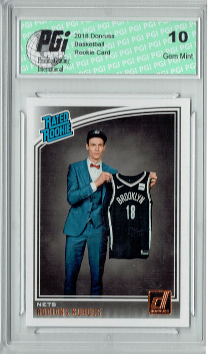 Rodions Kurucs 2018 Donruss Basketball #155 Rookie Card PGI 10