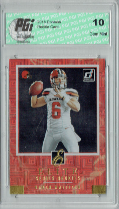 Baker Mayfield 2018 Donruss #ESR-3 The Elite Series Rookie Card PGI 10