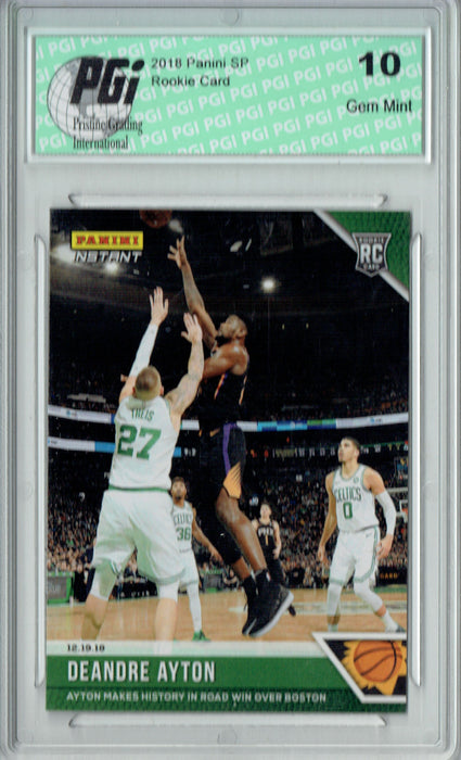 Deandre Ayton 2018 Panini Instant #56 Green SP The #1/10 Rookie Card PGI 10