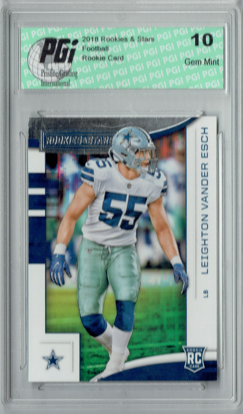 Leighton Vander Esch 2018 Rookies & Stars #150 Rookie Card PGI 10